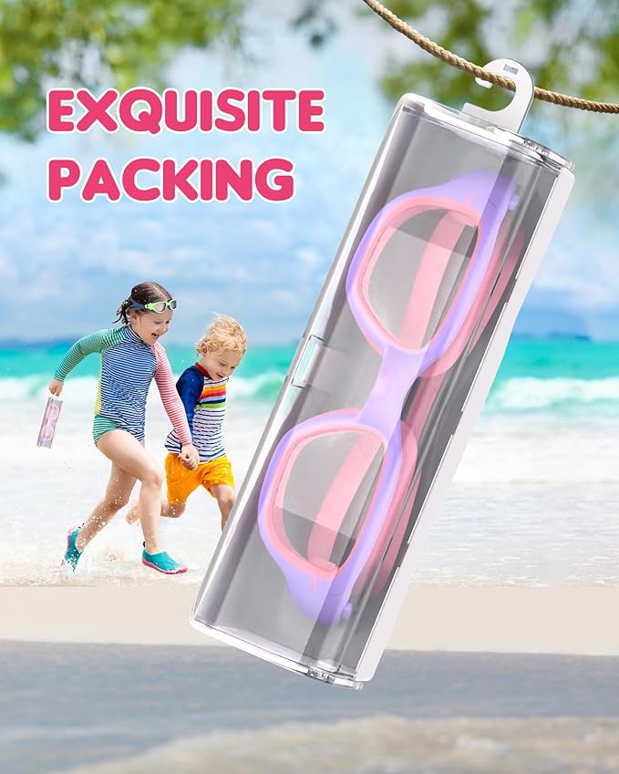 Kids Swim Goggles,Swimming Goggles for Kids 6-14, Anti-Fog UV Protection Pool Glasses for Boys Girls-StrideForce Fitness