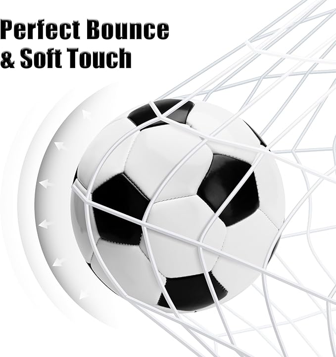 Soccer Ball Size 2 Size 3 Size 4 Size 5 with Pump - Single, 2 or 3 Pack - Official Size & Weight - Classic Indoor Outdoor Soccer Long-Lasting - Ideal Gift for Toddler Kids Boys Girls Youth Adult-StrideForce Fitness