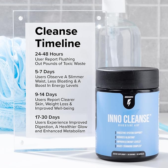 Inno Cleanse - Waist Trimming Complex | Digestive System Support & Aid | Reduced Bloating | Improves Energy Levels | Gluten Free, Vegan Friendly-StrideForce Fitness