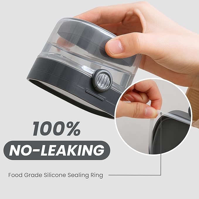 Denture Case Retainer Cleaning Case with Retainer Removal Tool and Brush, No-Leak Denture Bath Box Cup, Complete Clean Care for Clear Braces, Mouth Guard, Night Guard & Retainers (Grey)