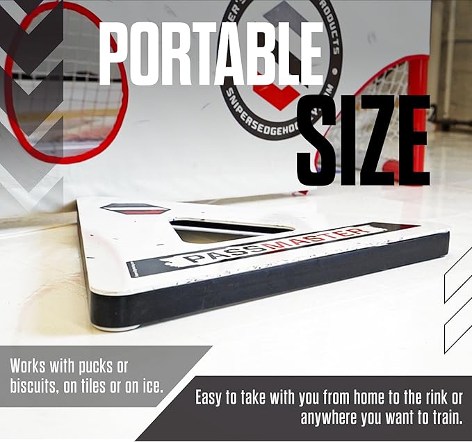 Snipers Edge Hockey - Hockey PassMaster - 26" x 26" x 26" - Easy Assembly, Multiple Angles to Use, Works On and Off Ice.-StrideForce Fitness