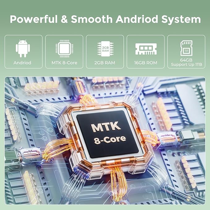 innioasis 80GB MP3 Player with Bluetooth and WiFi, MP3 Player for Kids with Spotify, Spotify Kids, Pandora, Audible, 4.0" Touch Screen Music Player with Parental Controls, Up to 1TB (White+ Green)-StrideForce Fitness