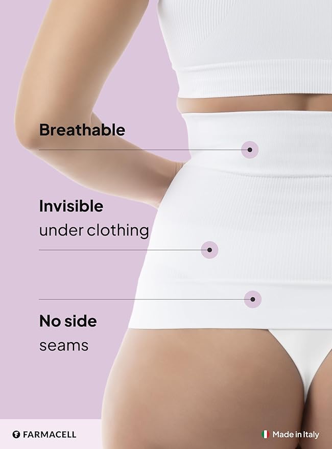 Farmacell Waist Trainer for Women 605 Made in Italy - Seamless Shapewear Tummy Control - Slimming Corset Shapewear-StrideForce Fitness