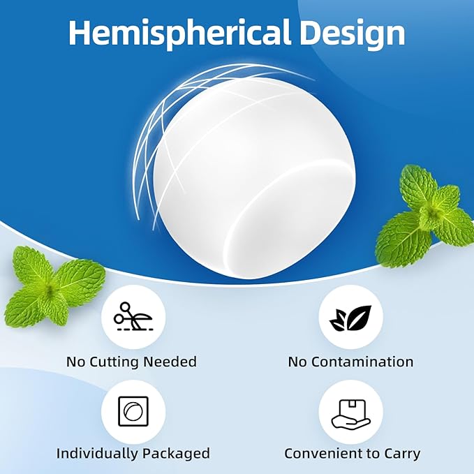 RioRand Orthodontic Wax for Braces Wax 120 Individual Hygienic Packaging Clear dental Wax Dots Portable and Easy to Tear Mint