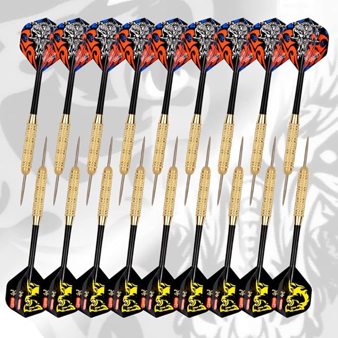 Vapor 180 Bristle Dartboard Staple Free Bullseye Steeltip Darts Extra Flights-StrideForce Fitness