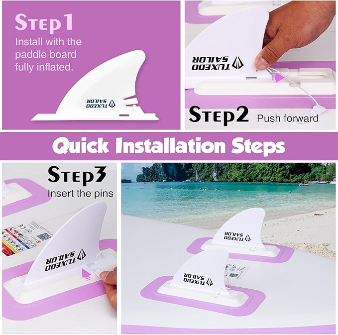 Tuxedo Sailor Kids Inflatable Paddle Board Lightweight and Safe Fishing Stand Up Paddle Board for Adults with Accessories-StrideForce Fitness