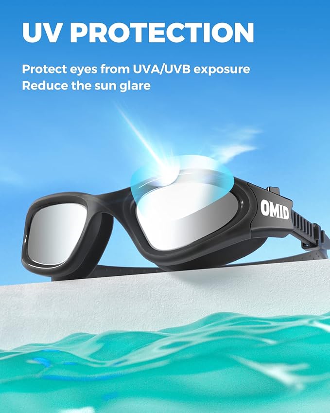 OMID Swim Goggles, P2 Polarized Swimming Goggles for Men Anti-fog Goggles Swimming for Adult Women-StrideForce Fitness