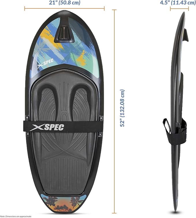 Xspec Kneeboard with Hook Strap for Knee Surfing Boating Waterboarding Kneeling with Padded Foam Surface for Kids, Teens & Adults-StrideForce Fitness