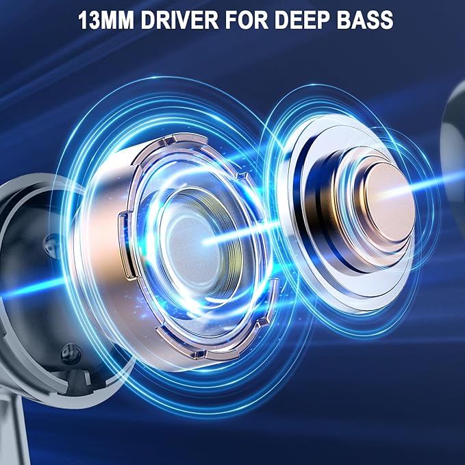 Wireless Earbuds, Bluetooth 5.3 Ear Buds LED Power Display Headphones Bass Stereo, Bluetooth Earbuds in-Ear Noise Cancelling Mic, 40H Playback Mini Case IP7 Waterproof Sports Earphones for Android iOS-StrideForce Fitness