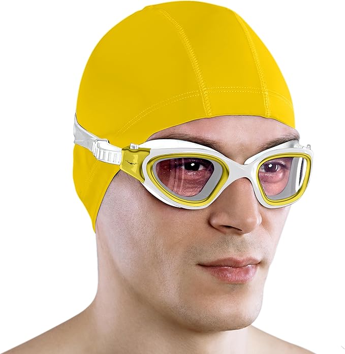 AqtivAqua Swimming Goggles, DX Wide View Swim Goggles for Adult Men Women, Anti Fog No Leaking-StrideForce Fitness