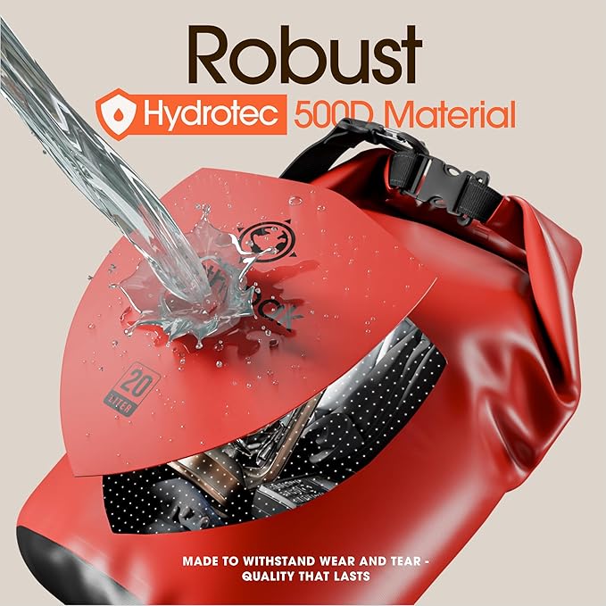 Earth Pak Waterproof Dry Bag - Roll Top Waterproof Backpack Sack Keeps Gear Dry for Kayak with Waterproof Phone Case-StrideForce Fitness