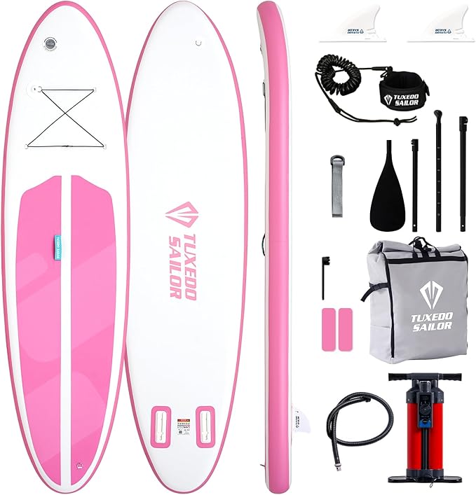 Tuxedo Sailor Kids Inflatable Paddle Board Lightweight and Safe Fishing Stand Up Paddle Board for Adults with Accessories-StrideForce Fitness