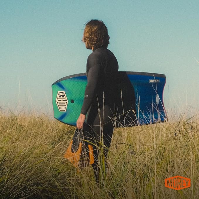 MOREY® Mach 12 MDS, 42.5" Bodyboard. Dynamic Speed Body Boards for Beach, for All Skill Levels, Embedded Fiberglass Stringer, with Coil Leash. Re-Engineered 2025 Model-StrideForce Fitness