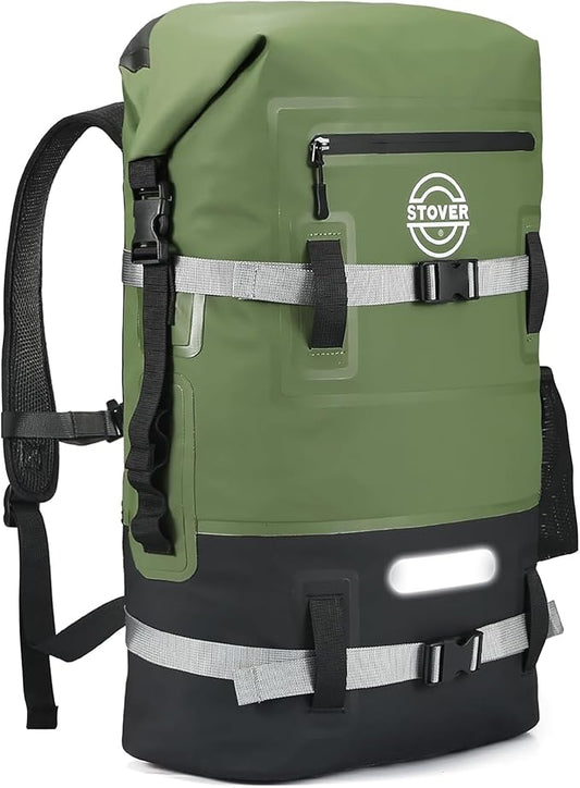STOVER 5/10/25/30/40/55L Waterproof Backpack- Floating Dry Bag for Kayaking, Travel, Beach, Hiking, & Camping, Men/Women-StrideForce Fitness