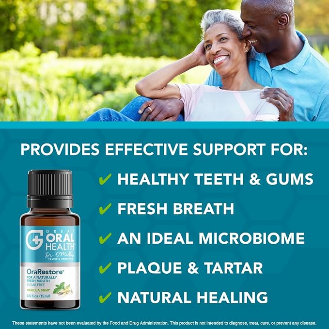 OraRestore Bad Breath Treatment for Adults Halitosis: Dentist Formulated Oral Rinse Concentrate Tooth Oil Liquid Toothpaste, Fresh Breath Mouthwash for Dry Mouth, Oral Care, Healthy Gums, Teeth -2pack