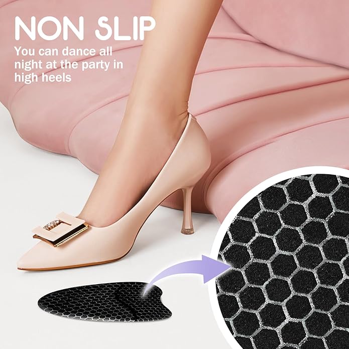 Metatarsal Pads for Women, Ball of Foot Cushions, Heel Inserts, High Heel Comfort Pads (2 Pairs), Anti Slip, Invisible Design-StrideForce Fitness