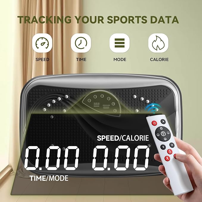 UCIN Vibration Plate Exercise Machine, Vibration Plate for Lymphatic Drainage, 330 Lbs Capacity Vibrating Plate for Weight Loss Home Fitness with Resistance Bands/Pilates Ball-StrideForce Fitness