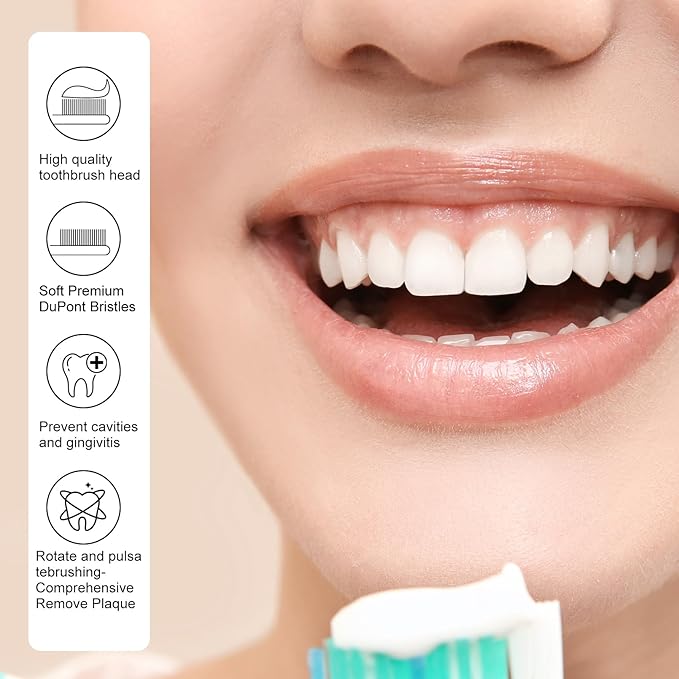 Replacement Heads Compatible with Oral B Braun Electric Toothbrush, 16 Pcs Professional Replacement Heads for Oral B Toothbrush, Brush Heads for Oral B Pro 1000/1500/7500/3000/7000/8000/500