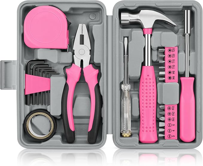 24pcs Home DIY Tool Kit for Household, Office & Garage - General Repair Small Hand Tool Set with Storage Case-StrideForce Fitness
