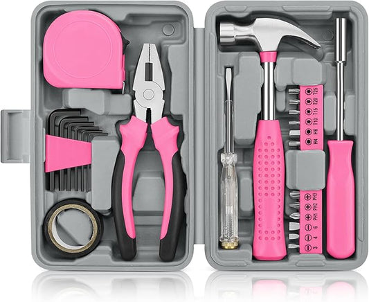 24pcs Home DIY Tool Kit for Household, Office & Garage - General Repair Small Hand Tool Set with Storage Case-StrideForce Fitness