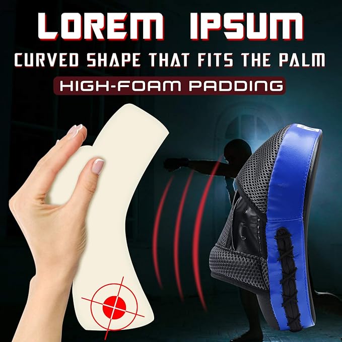 Boxing and MMA Punching Mitts - Hook & Jab Pads, Focus Punch Mitts, Target Focus Pads, and Kick Shield for Muay Thai Training-StrideForce Fitness