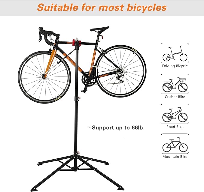 UNISKY Bike Repair Stand for Maintenance Height Adjustable Rack with Quick Release Bicycle Mechanics Maintenance Workstand-StrideForce Fitness