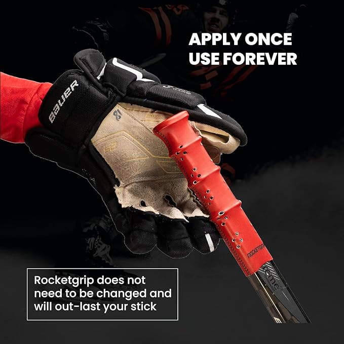 Hockey Stick Rubber Replacement Grip - Better Than Grip Tapes - Long Lasting Premium Quality Easy to Install Ice Hockey Sports Grip for Adults and Kids-StrideForce Fitness