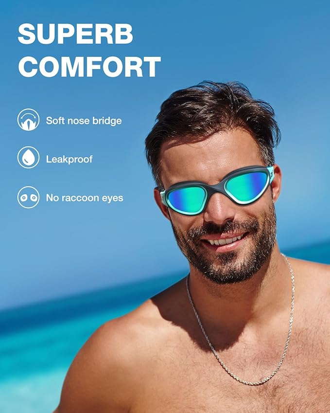 ZIONOR Swim Goggles, G1 MAX Polarized Anti-Fog Swimming Goggles for Men Women-StrideForce Fitness