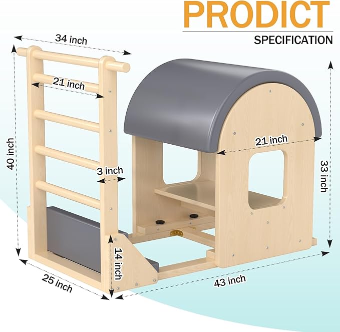 Pilates Barrel, Pilates Spine Corrector is Designed for People who Work in Offices, Pilates Arc Corrects Posture, Relaxes,Stretches to Make The Spine Soft and Supple- Sturdy Solid-3h09n1-StrideForce Fitness