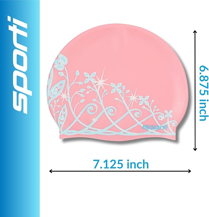 Sporti Silicone Swim Cap for Kids, Unisex Youth Swimming Cap, Protection Bathing Caps for Your Children, Aged 2-10-StrideForce Fitness