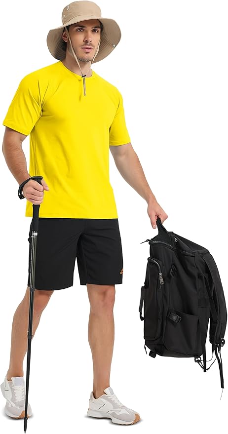 MAGCOMSEN Men's Short Sleeve UPF 50+ Sun Protection Shirts Quick Dry Athletic T-Shirt Hiking Running Swimming Rash Guard-StrideForce Fitness