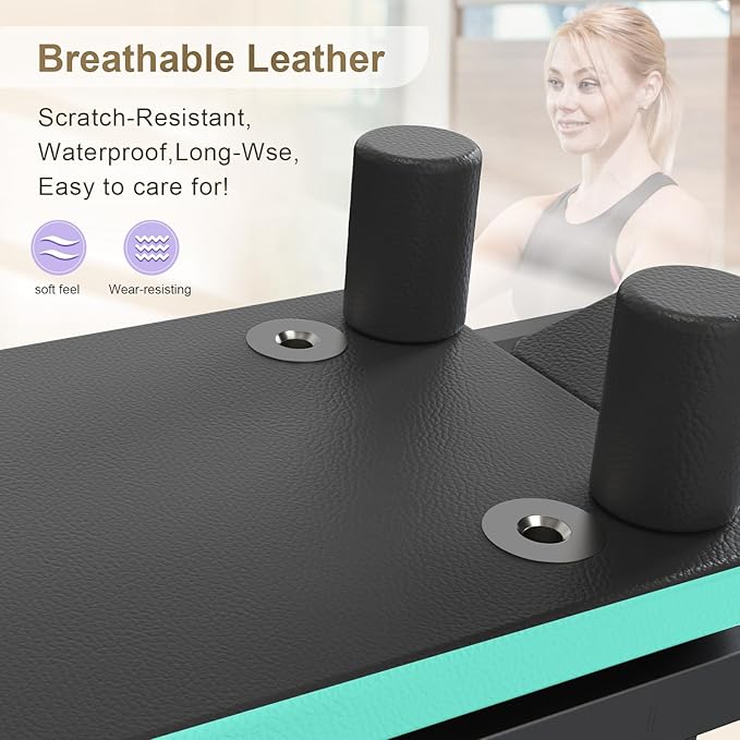 Pilates Reformer, Foldable Reformer Pilates Machine, Pilates Equipment for Home Women Use Gym Workout & Advanced and Beginners Users, Up to 400 lbs Weight Capacity Reformers-StrideForce Fitness