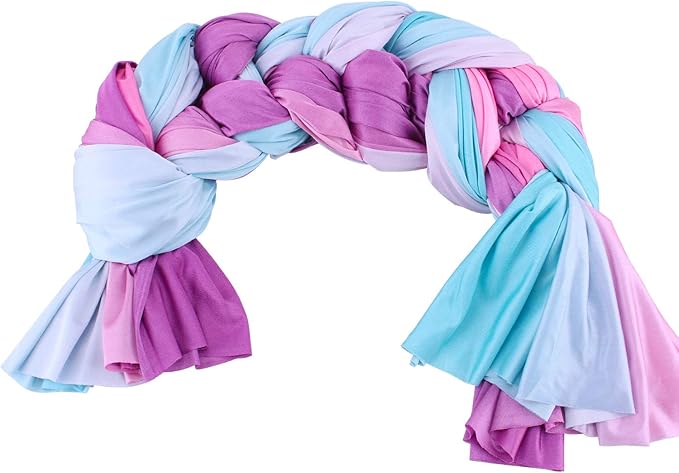 F.Life Aerial Yoga Hammock kit- Yoga Swing Multicolor 5 yards-Flying Yoga Include Daisy Chain,Carabiner and Pose Guide-StrideForce Fitness