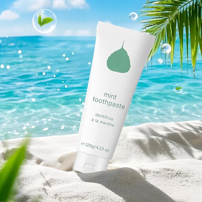 Mint Toothpaste, 3.5 oz Non Fluoride Toothpaste, All-Natural Organic Tooth-Paste, Fresher Breath, Happier Gums, Tooth Sensitivity for for Sensitive Teeth