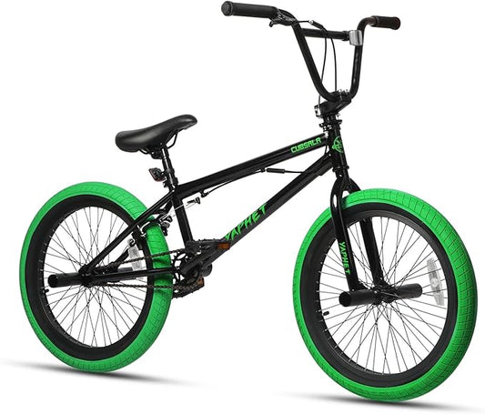 Freestyle BMX Bike, 20 Inch Yaphet Bicycle for Teen Beginner and Adult Riders, Bike with Hi-Ten Steel Frame, Multiple Colors-StrideForce Fitness