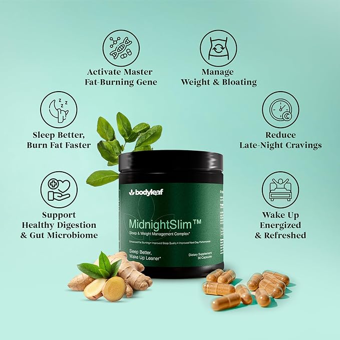 MidnightSlim™ | Advanced Nighttime Weight Management | Maximum Strength Metabolism Support, Digestive Health, Peaceful Sleep | Premium Probiotic Complex | 30 Capsules-StrideForce Fitness