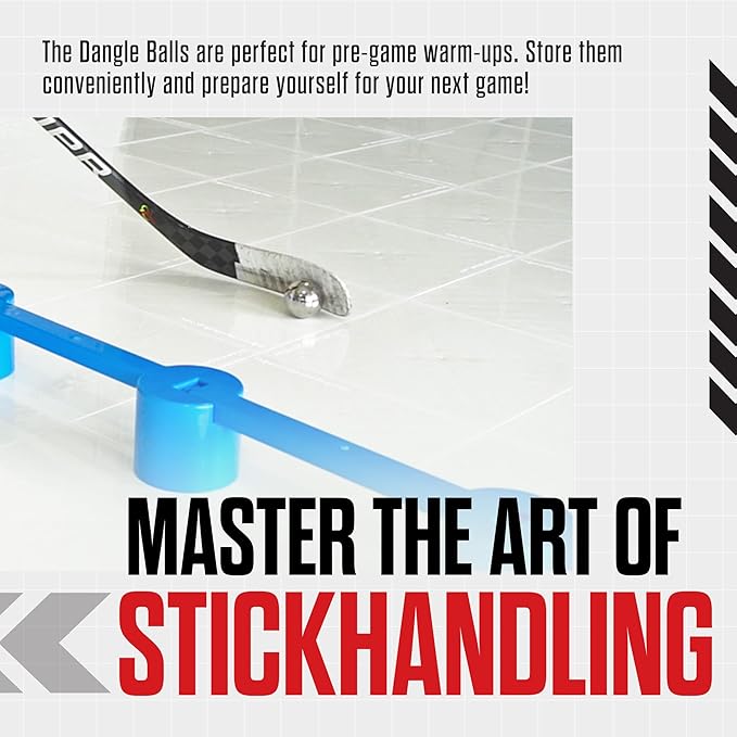 Snipers Edge Hockey Stickhandling Balls - Hockey Dangle Balls with Bag - Improve Stickhandling On and Off The Ice - Bring Anywhere!-StrideForce Fitness