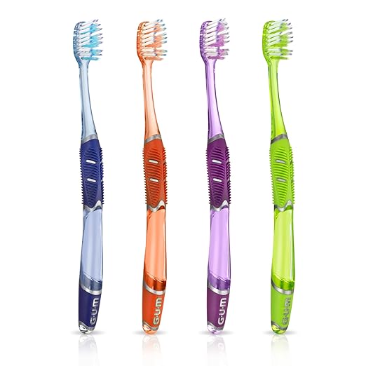 GUM Technique Deep Clean Toothbrush – Compact Soft Bristles for Adults – 3 Count