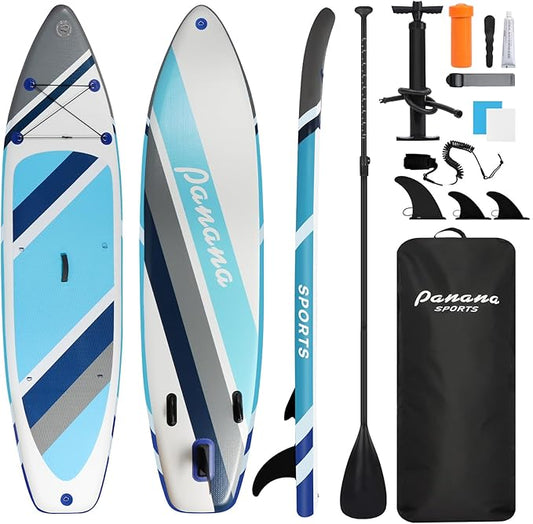 Panana Inflatable Stand Up Paddle Board, 10'x31 x6 SUP with Premium Paddle Board Accessories Kit, Anti-Slip EVA Deck for Adults Youth of All Skill Levels-StrideForce Fitness