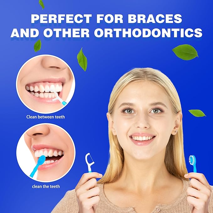 5 in 1 Mini Brushes-Disposable Toothbrushes with Toothpaste + Floss + Pick + Tongue Scraper | Travel Size | Individually Wrapped | Soft | Mint | Travel Set (Mix, 26 pcs)