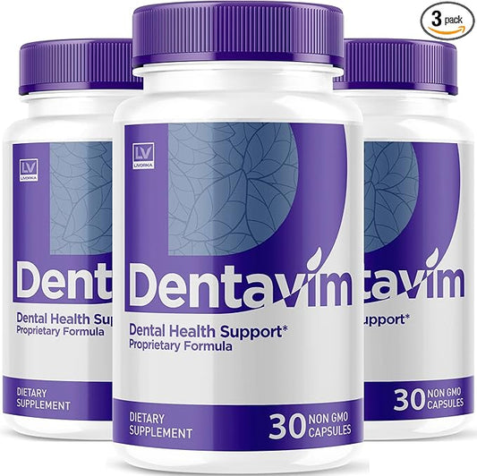 (3 Pack) Dentavim, Dentavim Capsules, Dentavim Advanced Formula Pills, Dentavim All Natural Vitamins for Oral Protection, Dentavim Reviews, 90 Capsules for 3 Months