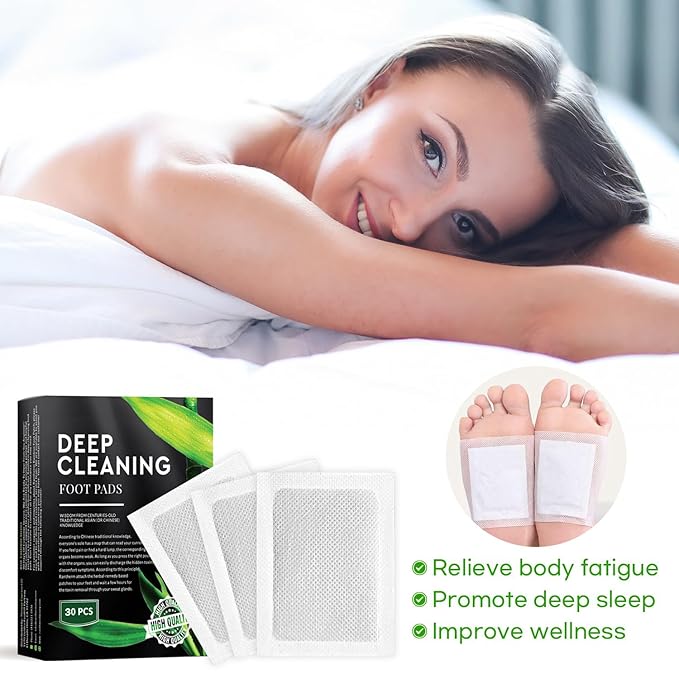 Premium Deep Cleansing Foot Patches Pads: Bamboo Wood Ginger Feet Pads for Promoting Daily Relaxation and Sleeping 30 Packs-StrideForce Fitness