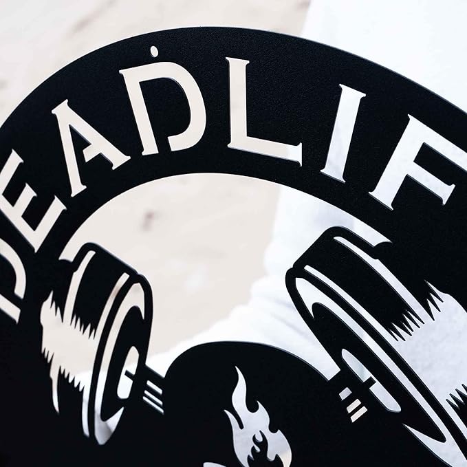 Custom Metal Skull Barbell Gym Name Sign, Dead Lift Den Workout Room Wall Art, Personalized Home Gym Sign, Custom Gym Decor, Workout Garage-StrideForce Fitness