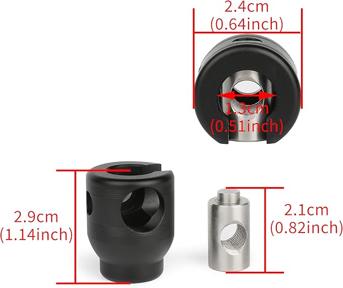 AMEYXGS Archery Bow Stabilizer for Compound Bow, 3K Carbon Fiber 6", 8", 10", 12" 15" Rods, Damping System, Weights Kit, Single Side V-Bar Mount,Quick Disconnect-StrideForce Fitness