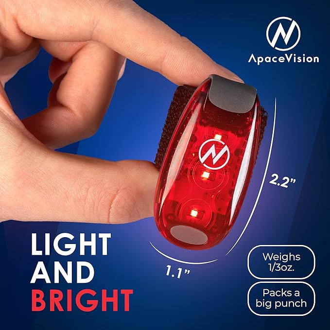 LED Safety Light (2 Pack) - Clip On Strobe/Running Lights for Runners, Dog, Bike, Walking, Boat, Kayak, Stroller and More - High Visibility Accessories for Your Reflective Gear, Bicycle-StrideForce Fitness