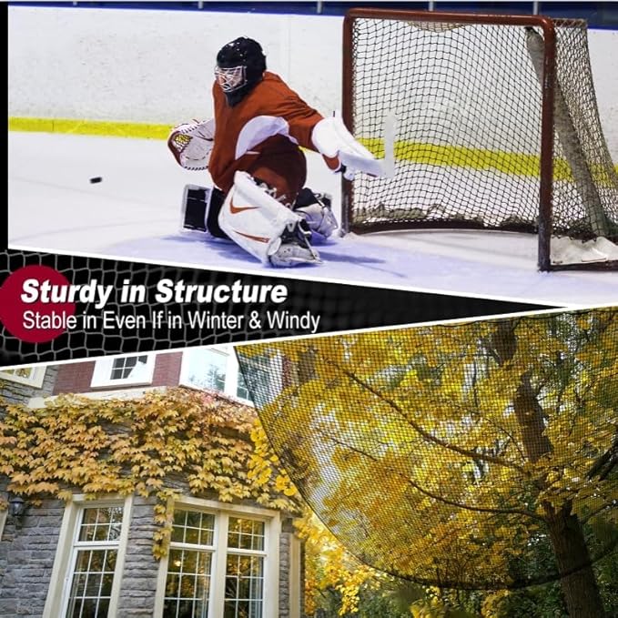 Sports Backstop Net - Hitting Net for Golf, Baseball, Hockey, Soccer - 10 x 10Ft/10 x 15Ft/10 x 20Ft/10 x 25Ft/15 x 15Ft/15 x 20Ft-StrideForce Fitness