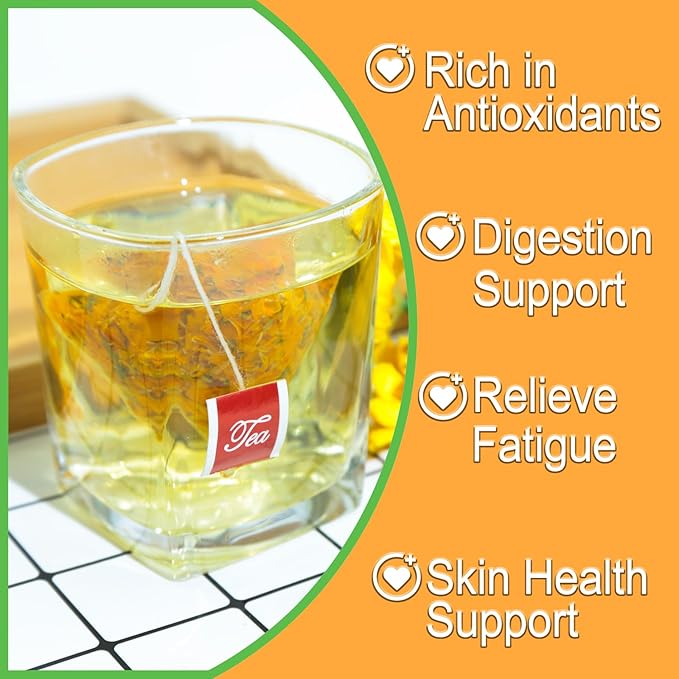 TEARELAE - Premium Calendula Flowers Tea Bags - 1.5g x 40 Count - Natural Calendula Tea Cut & Sifted - Non-GMO - Caffeine-free - Digestion Support & Improve Skin Health-StrideForce Fitness