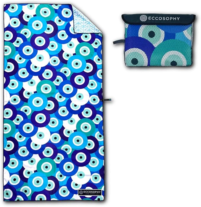 ECCOSOPHY Microfiber Beach Towel - Sand Free Towels are Quick Dry, Light Weight, Super Absorbent - Perfect Pool, Travel, Cruise, Camping Essentials - Oversized Extra Large for Adults 71x35 in-StrideForce Fitness