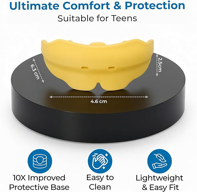 Reviv R2 Mouth Guard for Teeth Grinding & Clenching (Medium) – Soft Silicone Night Guard, Pre-Formed Fit, Case Included – for Teens & Small Adult Mouths