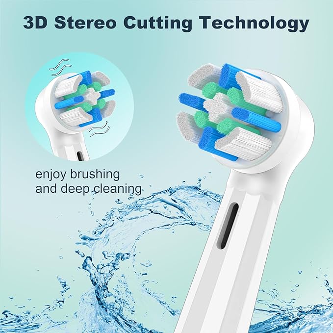 6 pcs iO Replacement Heads Compatible with Oral B iO,iO Series Electric Toothbrush Heads Compatible with Oral B iO 2/3/4/5/6/7/8/9/10,Medium Bristles for Effective Plaque Removal(White)